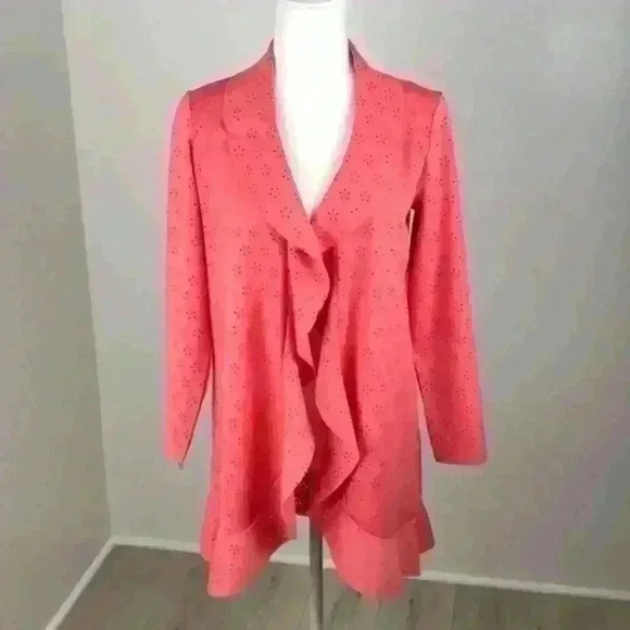 Cupio Pink Open-Front Cardigan Coverup Size S - Picture 1 of 5